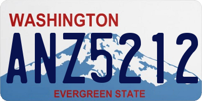 WA license plate ANZ5212