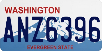 WA license plate ANZ6396