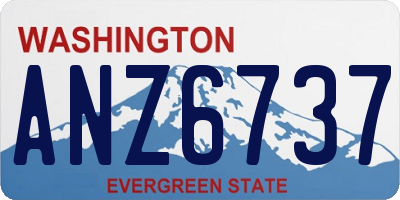 WA license plate ANZ6737