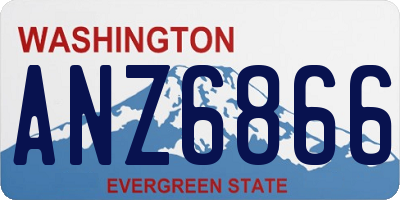 WA license plate ANZ6866