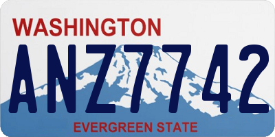 WA license plate ANZ7742