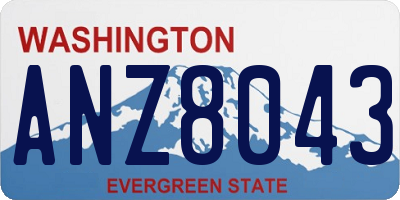 WA license plate ANZ8043