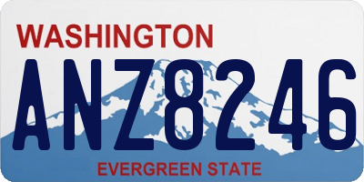 WA license plate ANZ8246