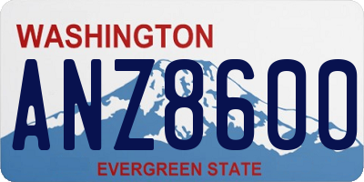 WA license plate ANZ8600