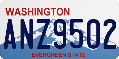 WA license plate ANZ9502