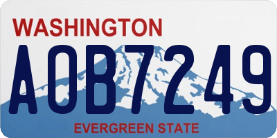 WA license plate AOB7249