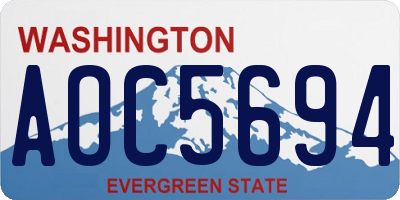 WA license plate AOC5694