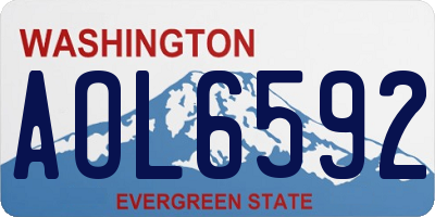 WA license plate AOL6592