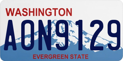 WA license plate AON9129