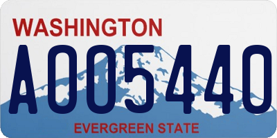 WA license plate AOO5440