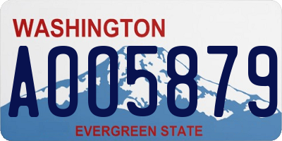 WA license plate AOO5879
