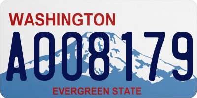 WA license plate AOO8179