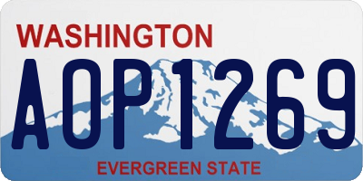 WA license plate AOP1269
