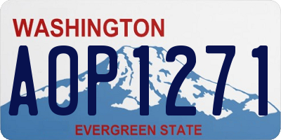 WA license plate AOP1271