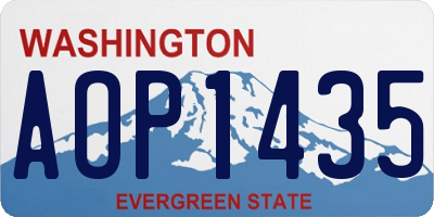 WA license plate AOP1435