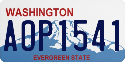 WA license plate AOP1541