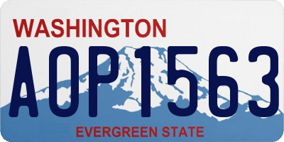 WA license plate AOP1563