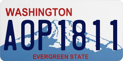 WA license plate AOP1811