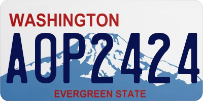 WA license plate AOP2424