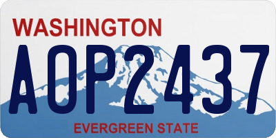 WA license plate AOP2437
