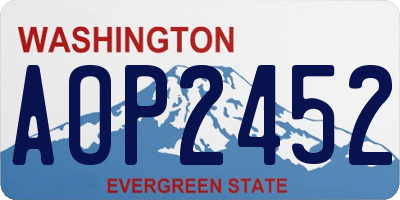 WA license plate AOP2452
