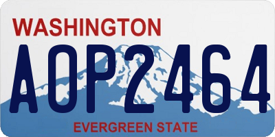 WA license plate AOP2464