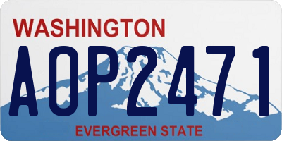WA license plate AOP2471