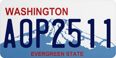 WA license plate AOP2511
