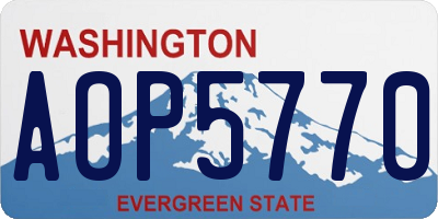 WA license plate AOP5770