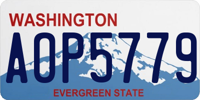 WA license plate AOP5779