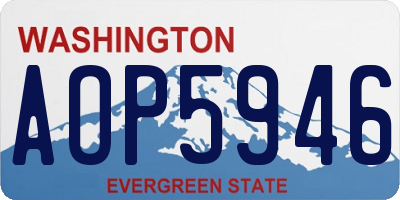 WA license plate AOP5946