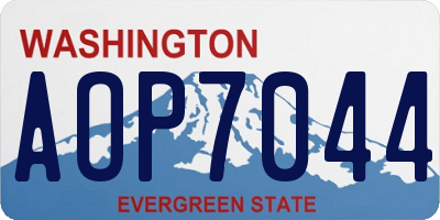 WA license plate AOP7044
