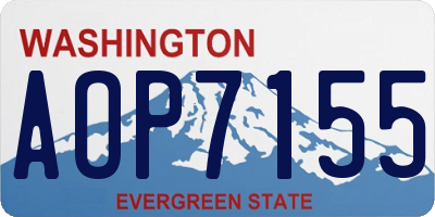 WA license plate AOP7155