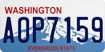 WA license plate AOP7159