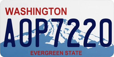 WA license plate AOP7220