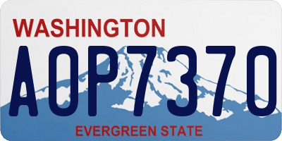 WA license plate AOP7370