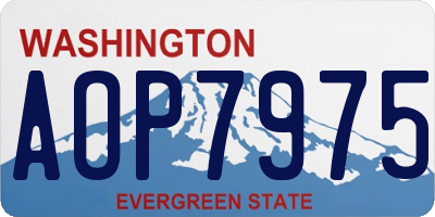 WA license plate AOP7975