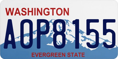 WA license plate AOP8155