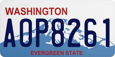 WA license plate AOP8261