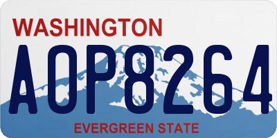 WA license plate AOP8264