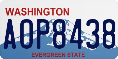 WA license plate AOP8438