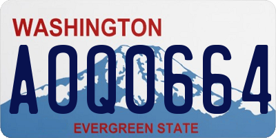 WA license plate AOQ0664