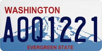 WA license plate AOQ1221