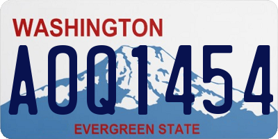 WA license plate AOQ1454