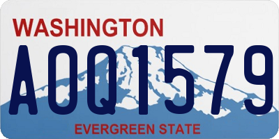 WA license plate AOQ1579