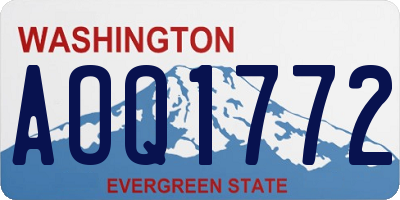 WA license plate AOQ1772