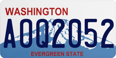 WA license plate AOQ2052