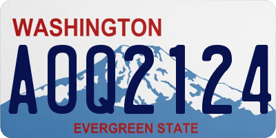 WA license plate AOQ2124