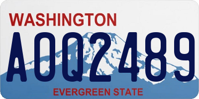 WA license plate AOQ2489