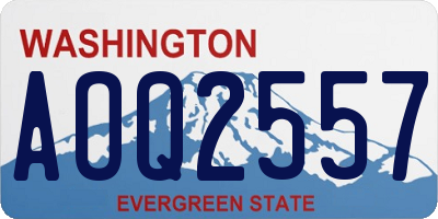 WA license plate AOQ2557